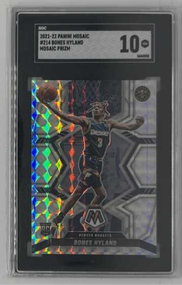 2021-22 Panini Mosaic #214 Bones Hyland Mosaic Prizm.