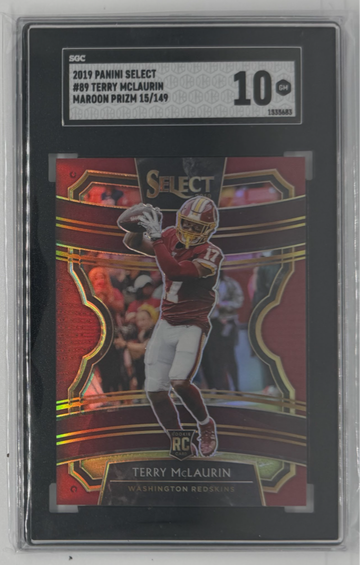 2019 Panini Select #89 Terry McLaurin Maroon Prizm 15/149