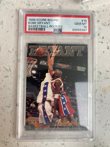 1996 Kobe Bryant Rookie Card Score Board Rookies PSA 10 