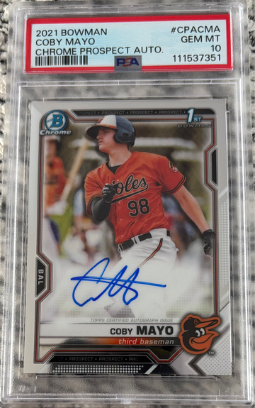 2021 Bowman Coby Mayo Auto PSA 10