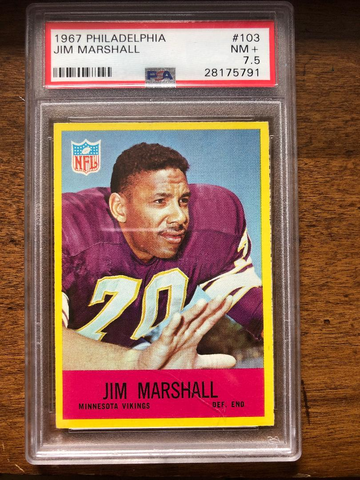 1967 Philadelphia #103 Jim Marshall PSA 7.5