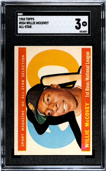 1960 Topps Willie McCovey ALL STAR #554 SGC 3