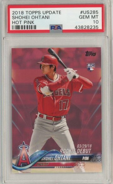 2018 SHOHEI OHTANI TOPPS #/50 UPDATE HOT PINK RC ROOKIE SSP /50 PSA 10