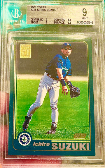 2001 Topps Ichiro Suzuki Rookie Card!  BGS Mint 9!