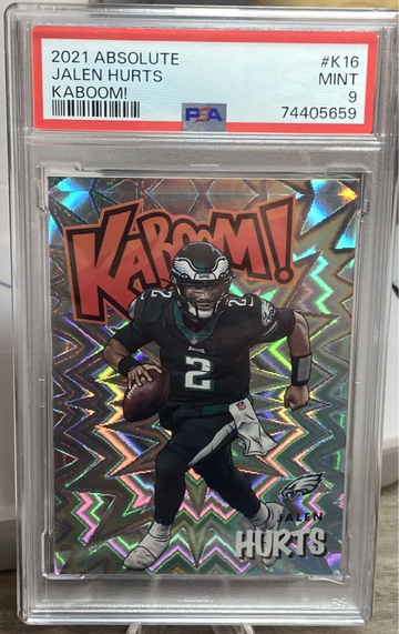 2021 Absolute Jalen Hurts KABOOM #16 Philadelphia Eagles PSA 9 MINT!!