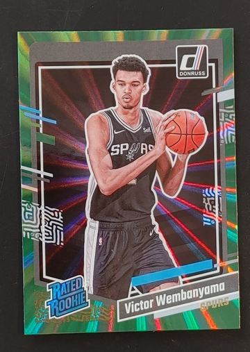 2023-24 Donruss Victor Wembanyama Green Laser RC Rookie