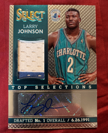 2013-14 Select Top Selections Larry Johnson game used patch Autograph