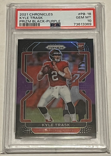 2021 Panini Chronicles Kyle Trask Black Purple Prizm PSA 10 Rookie RC #PB-16