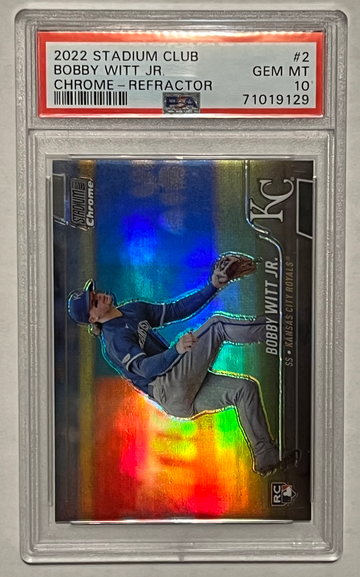 2022 Topps Stadium Club Chrome Bobby Witt Jr Refractor Rookie RC PSA 10 #2