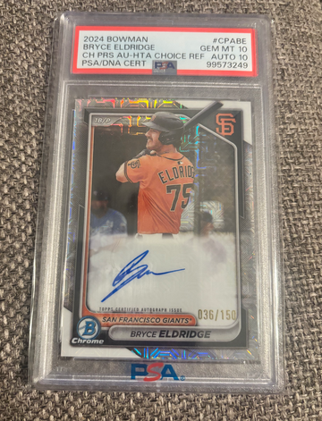 2024 bowman chrome mojo Bryce Eldridge auto PSA 10 auto 10