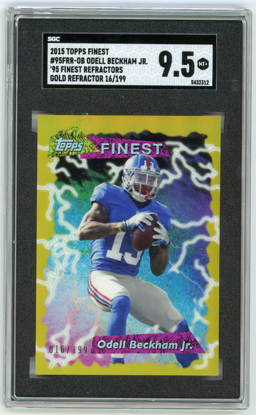  2015 Topps Finest 1995 Rookie Gold Refractor /199 Odell Beckham Jr SGC 9.5