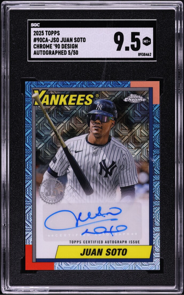 2025 Topps Chrome '90 Juan Soto AUTO #90CA-JSO SGC 9.5 MINT+
