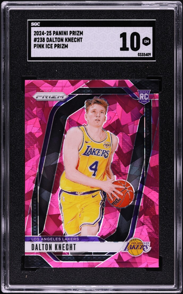 2024 Panini Prizm Pink Ice Prizm Dalton Knecht ROOKIE #238 SGC 10 GEM MINT