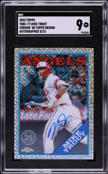 2023 Topps Chrome '88 Mike Trout AUTO /15 #T88C-77 SGC 9 MINT