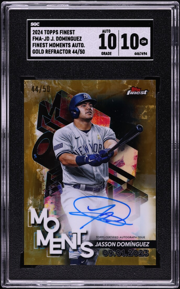 2024 Finest Moments Gold Refractor Jasson Dominguez AUTO /50 #FMA-JD SGC 10