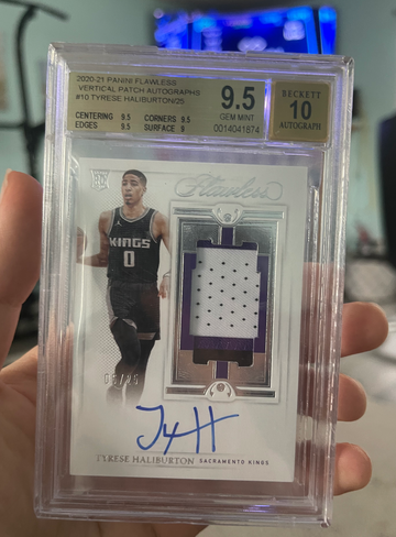 2020-21 Tyrese Haliburton Flawless Patch Auto TRUE RPA /25 BGS 9.5 POP 1