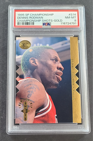 1995 SP CHAMPIONSHIP #S14 CHAMPIONSHIP GOLD DENNIS RODMAN PSA 8 