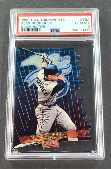 1999 STADIUM CLUB TRIUMVIRATE ILLUMINATOR #T9A ALEX RODRIGUEZ PSA 10 
