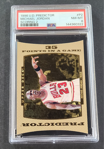 1996 UPPER DECK PREDICTOR SCORING 2 #P2 MICHAEL JORDAN PSA 8 NM-MT