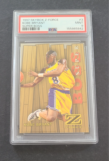 1997 SKYBOX Z-FORCE SUPER BOSS #3 KOBE BRYANT PSA 9 MINT *RARE*