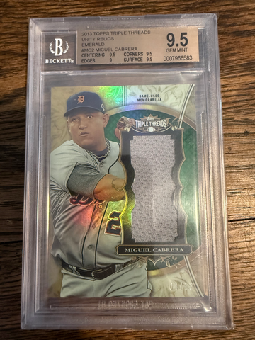 Miguel Cabrera 2013 Topps Triple Threads Unity Relics /18 BGS 9.5 