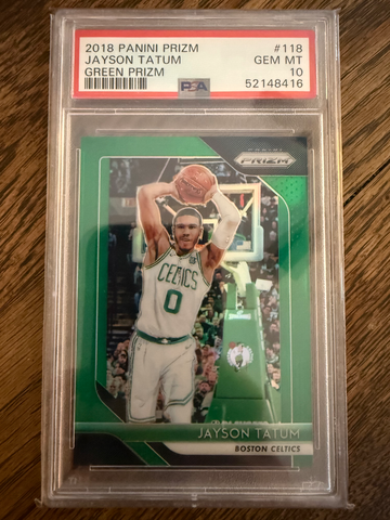 2018 Jayson Tatum Panini Prizm Green PSA 10 