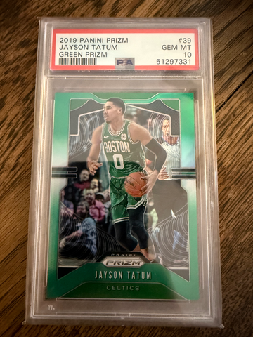 Jayson Tatum 2019 Panini Prizm Green PSA 10 
