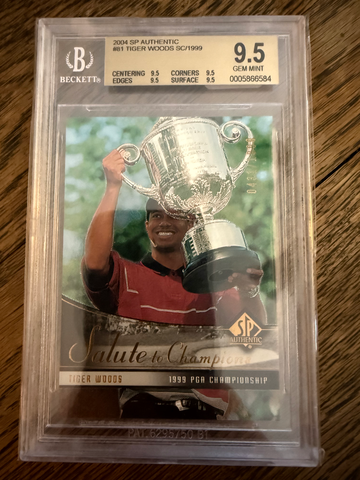 Tiger Woods 2003 SP Authentic /1999 BGS 9.5