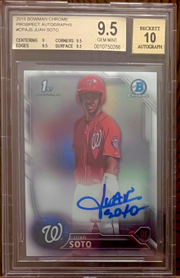 2016 Juan Soto Bowman Chrome Auto RC BGS 9.5/10