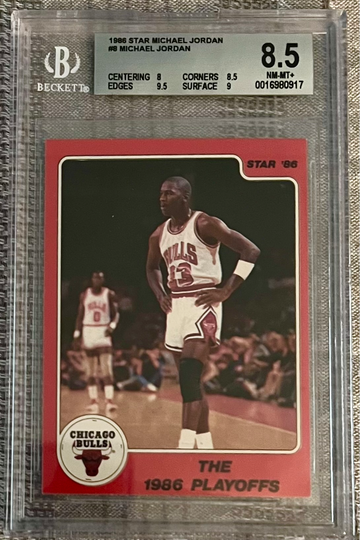 1986 Star Michael Jordan Playoffs #8 BGS 8.5