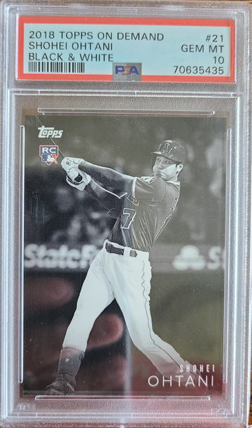 2018 On Demand Black & White Online Exclusive Shohei Ohtani PSA 10 GEM Rookie RC