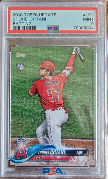 2018 Topps Update #US1 Shohei Ohtani Batting Rookie RC PSA 9 LOW POP SSP MVP WBC