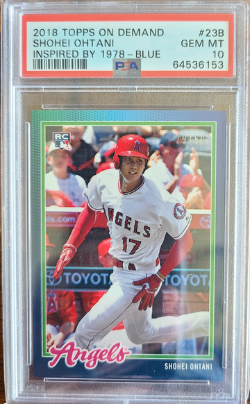 2018 Topps On Demand 1978 Tribute Blue /50 Shohei Ohtani #23B Rookie RC PSA 10