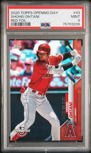 2020 Topps Opening Day Red Foil #43 Shohei Ohtani Angels PSA 9 MINT MVP WBC