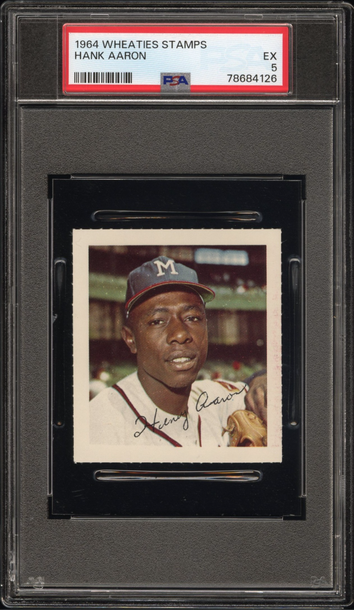 1964 Wheaties Stamps Henry Hank Aaron PSA 5 HOF HR King