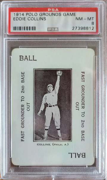 1914 Polo Grounds Game WG4 Eddie Collins Philadelphia PSA 8 NM-MT HOF White Sox