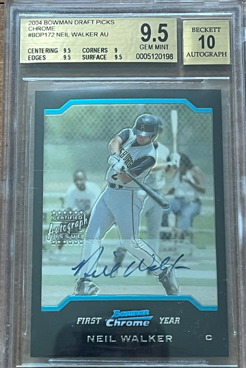 Neil walker bowman chrome auto rookie