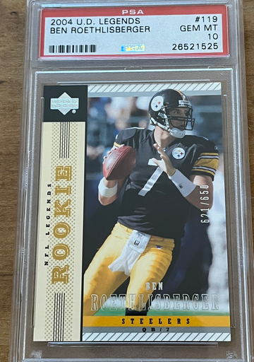 Ben roethlisberger PSA 10 upper deck pop 16 /650 rookie