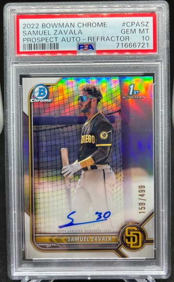 2022 Bowman Chrome Samuel Zavala Refractor Auto PSA 10 /499