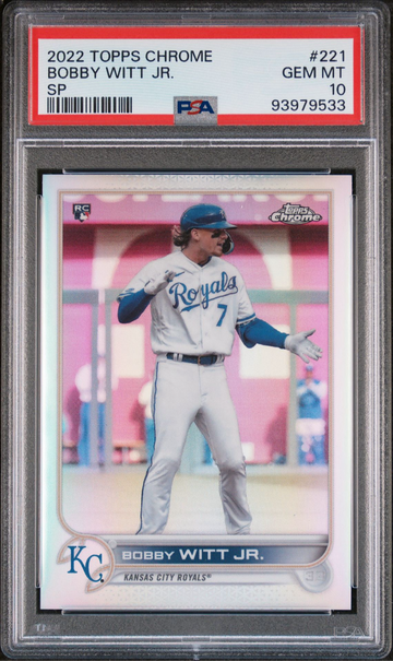 2022 Topps Chrome Bobby Witt JR SP PSA 10 Rookie
