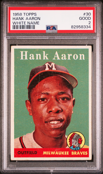 1958 Topps #30 HANK AARON PSA 2 Good
