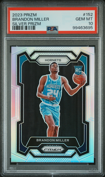 2023 Panini Prizm #152 BRANDON MILLER Silver Prizm Rookie RC PSA 10 GEM MINT