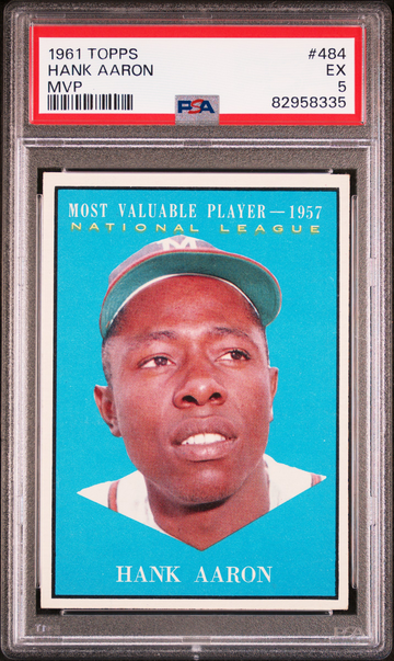 1961 Topps MVP #464 HANK AARON Milwaukee Braves PSA 5 EX