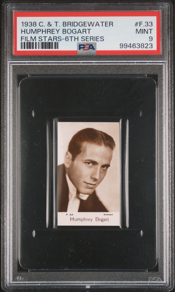  1938 C & T Bridgewater #F.33 HUMPHREY BOGART Film Stars 6th Series Rookie PSA 9 Mint