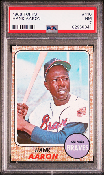  HANK AARON 1968 Topps #110 PSA 7 NM