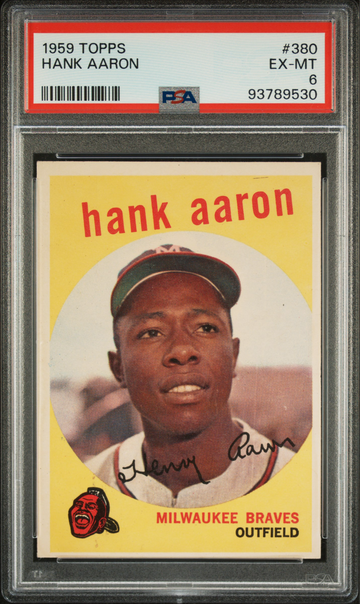 HANK AARON 1959 Topps #320 PSA 6 EX-MT