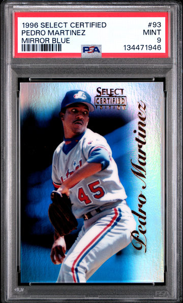  PEDRO MARTINEZ 1996 Select Certified #93 Mirror BLUE /45 Copies PSA 9 MINT