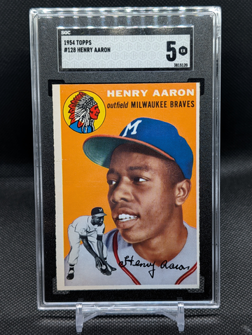 HANK AARON 1954 Topps #128 Rookie Card SGC 5 EX