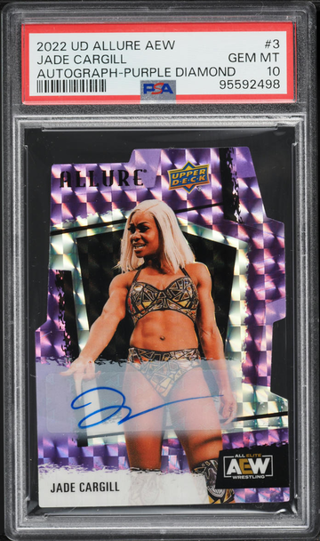 2022 Upper Deck Allure AEW Jade Cargill Purple Diamond Autograph