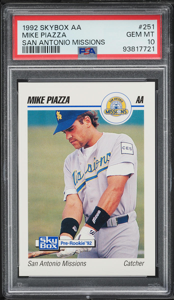 1992 Skybox AA Mike Piazza San Antonio Missions PSA 10